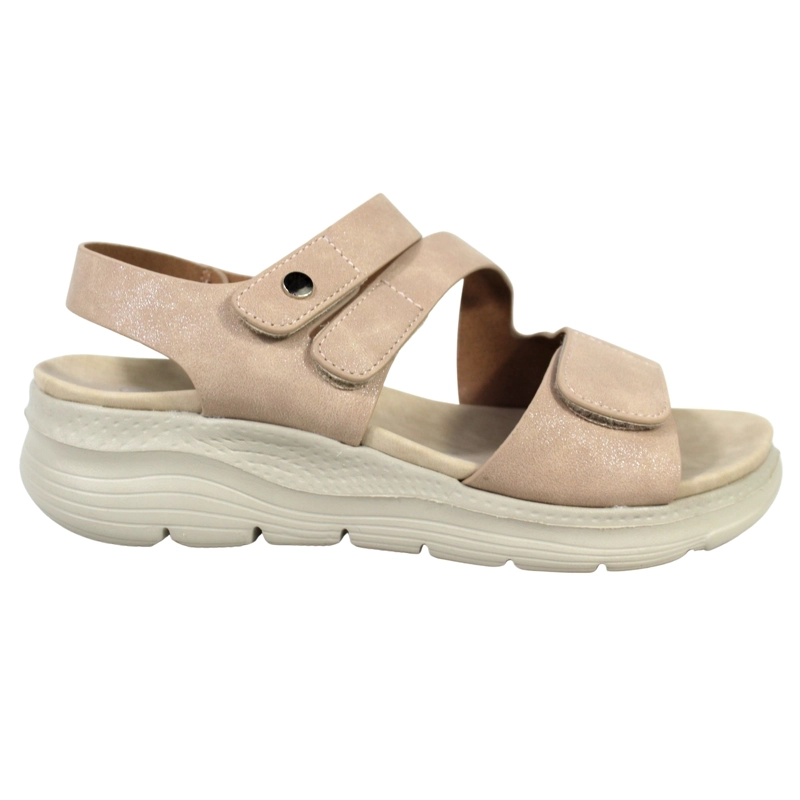 SANDALIAS DE MUJER CON PLATAFORMA LIGERA PG5243 ROSADO - 1