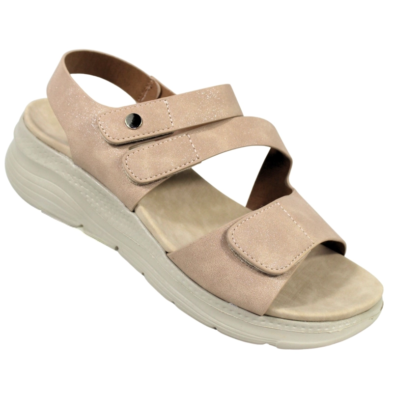 SANDALIAS DE MUJER CON PLATAFORMA LIGERA PG5243 ROSADO - 2