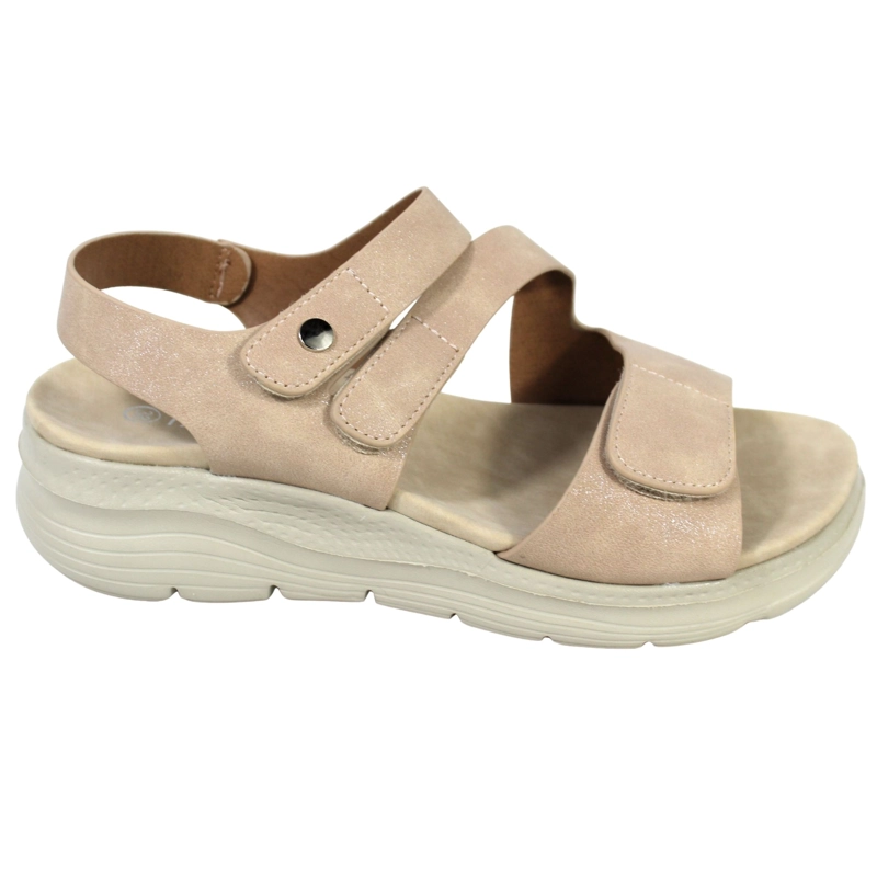 SANDALIAS DE MUJER CON PLATAFORMA LIGERA PG5243 ROSADO - 3