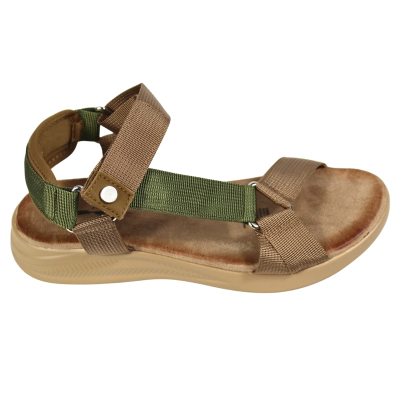 SANDALIAS BAJAS DE MUJER AJUSTABLES TGH03 VERDE - 3