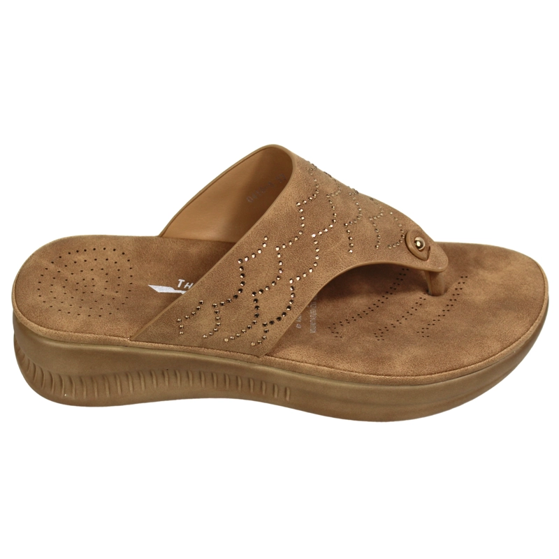 SANDALIA CASUAL MUJER PLATAFORMA Y DISEÑO 0419-5 CHOCOLATE - 3