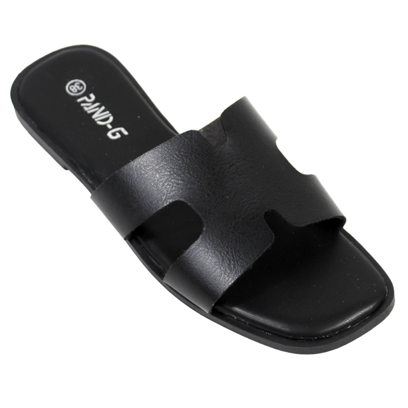 SANDALIAS DE MUJER CON DOBLE CORREA PG5237 NEGRO - 2