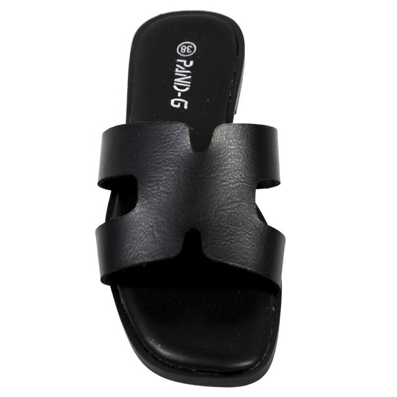 SANDALIAS DE MUJER CON DOBLE CORREA PG5237 NEGRO - 4
