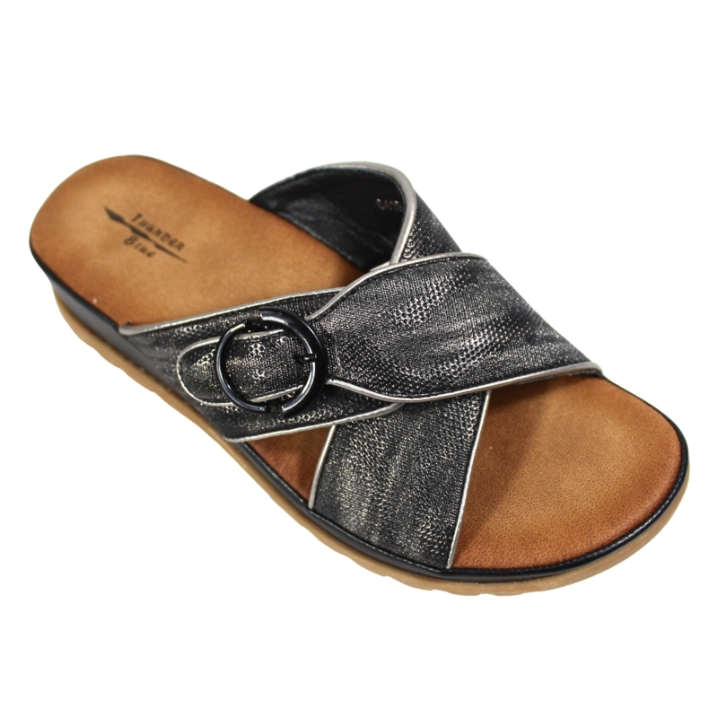 SANDALIA MUJER PLATAFORMA 0419-7 NEGRO - 2