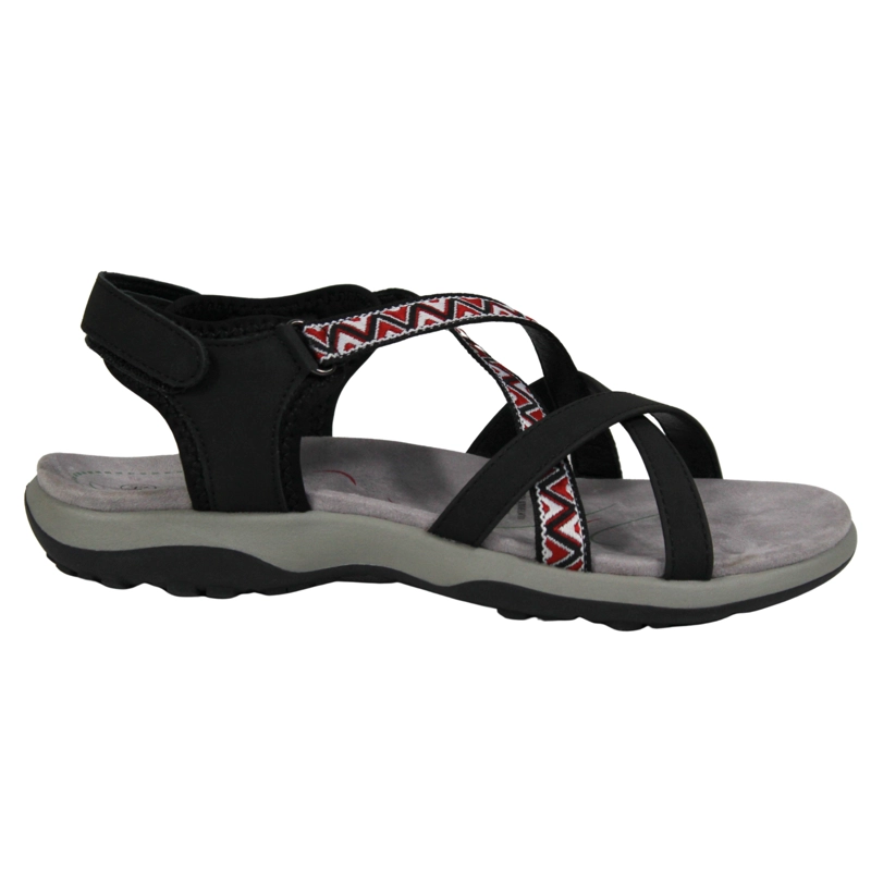 SANDALIAS BAJAS OUTDOOR MUJER 6631 NEGRO - 1
