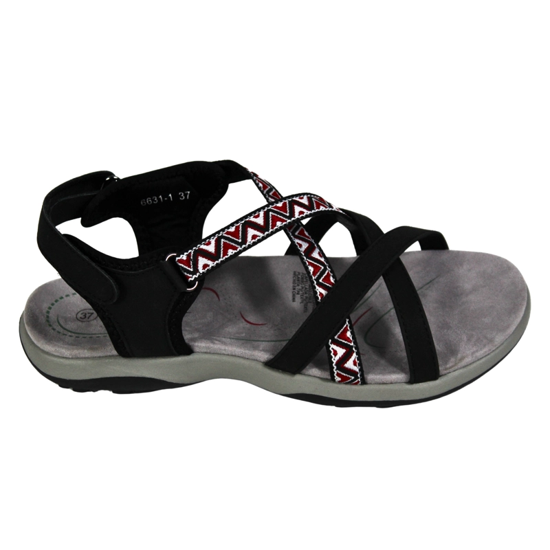SANDALIAS BAJAS OUTDOOR MUJER 6631 NEGRO - 2