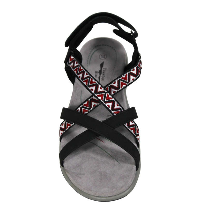 SANDALIAS BAJAS OUTDOOR MUJER 6631 NEGRO - 4