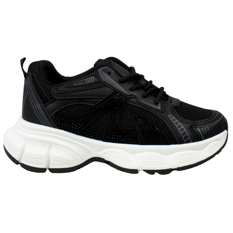 ZAPATILLAS CHUNKY DE MUJER CON BRILLOS PG5249 NEGRO - 1