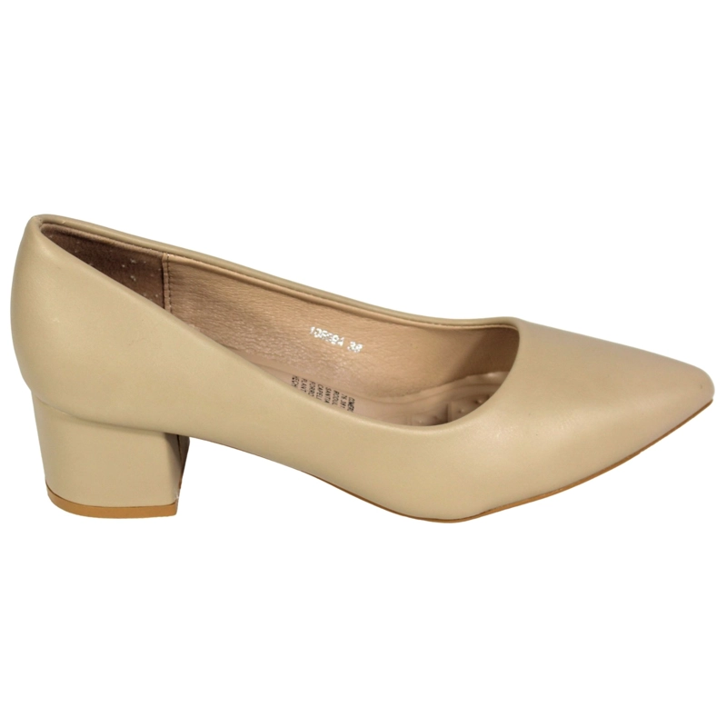 ZAPATOS FORMAL MUJER TACON CUADRADO BAJO 10869A CAFE - 3