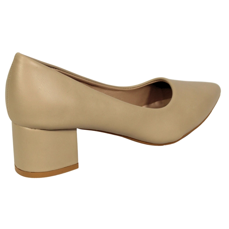 ZAPATOS FORMAL MUJER TACON CUADRADO BAJO 10869A CAFE - 4