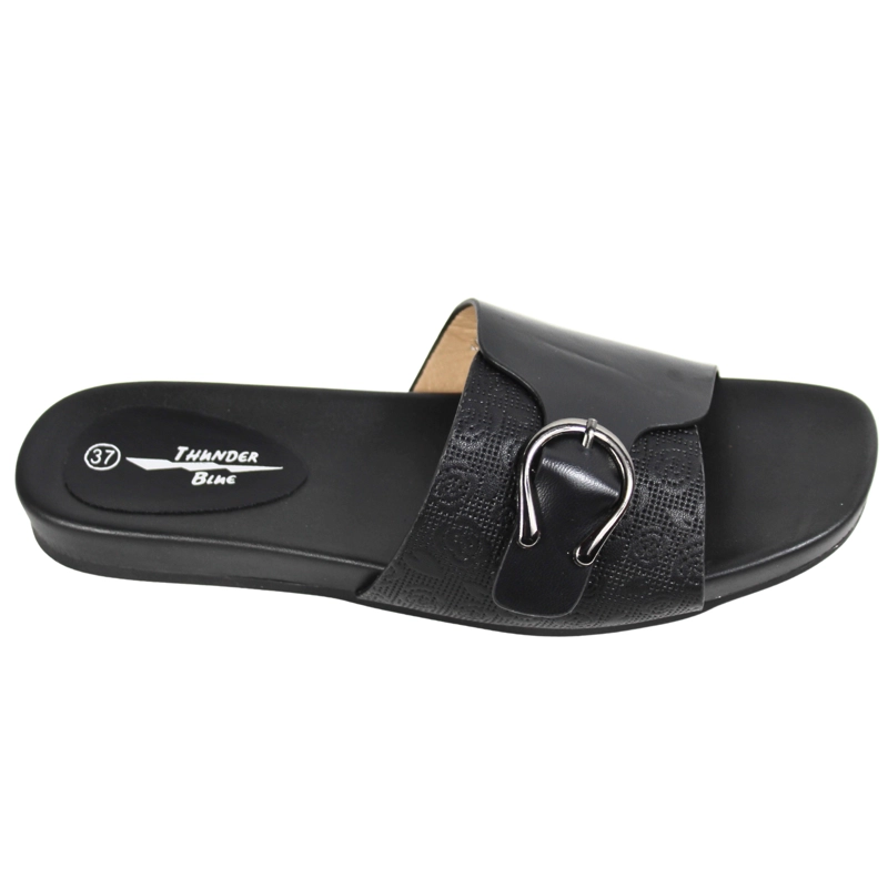 SANDALIA BAJA MUJER CON HEBILLA JO-010 NEGRO - 3