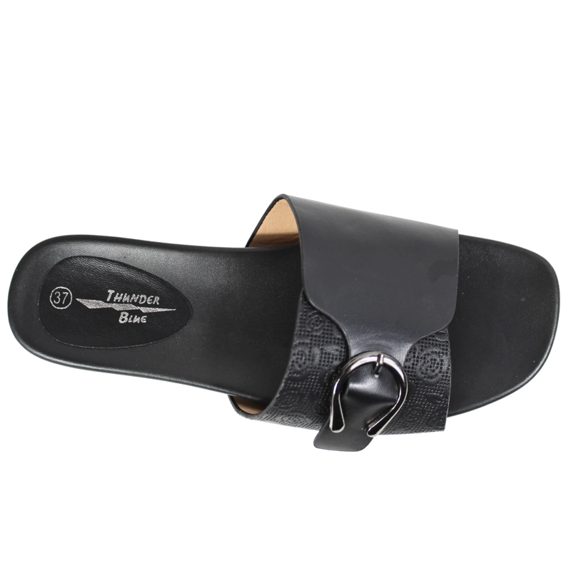 SANDALIA BAJA MUJER CON HEBILLA JO-010 NEGRO - 4