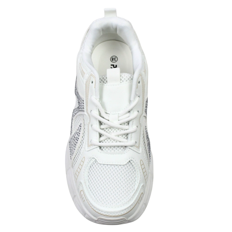 ZAPATILLAS CHUNKY DE MUJER CON BRILLOS PG5249 BLANCO - 3
