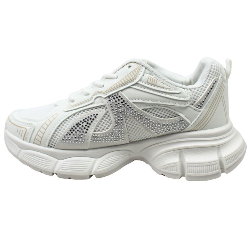 ZAPATILLAS CHUNKY DE MUJER CON BRILLOS PG5249 BLANCO - 4