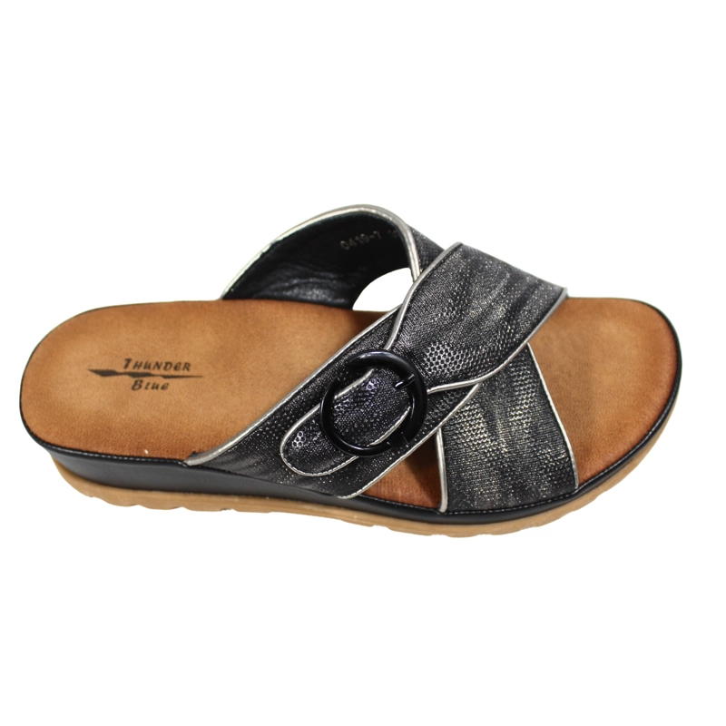 SANDALIA MUJER PLATAFORMA 0419-7 NEGRO - 3