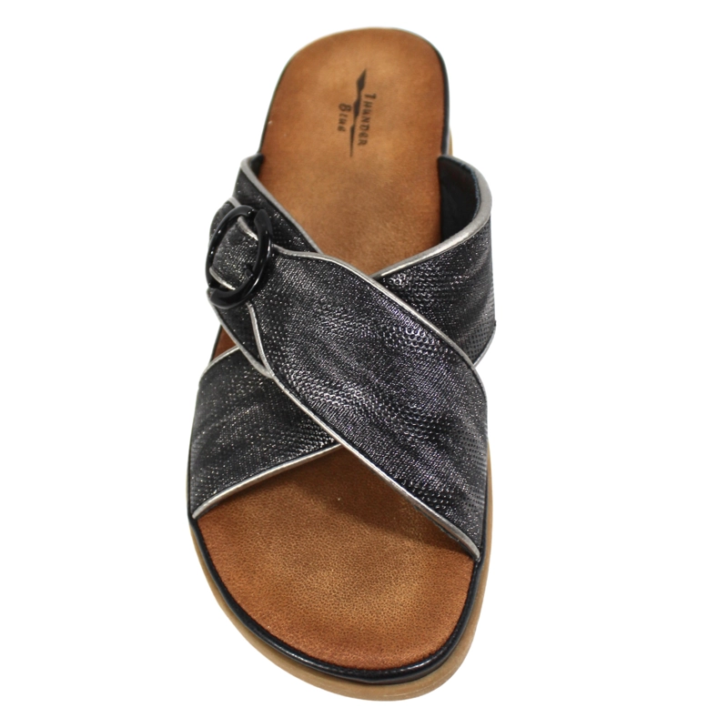 SANDALIA MUJER PLATAFORMA 0419-7 NEGRO - 4