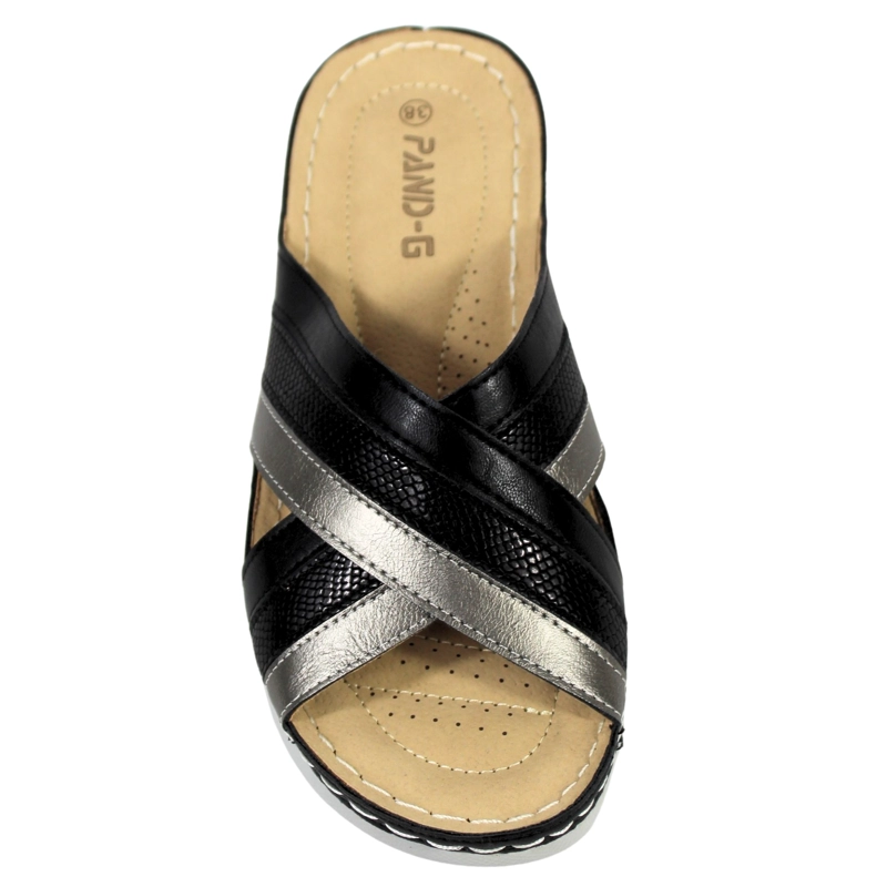 SANDALIAS CONFORT DE MUJER CON TIRAS CRUZADAS PG5255 NEGRO - 3