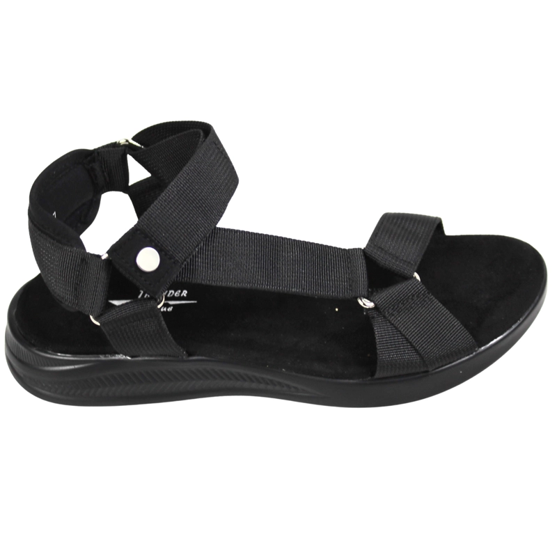SANDALIAS BAJAS DE MUJER AJUSTABLES TGH03 NEGRO - 3