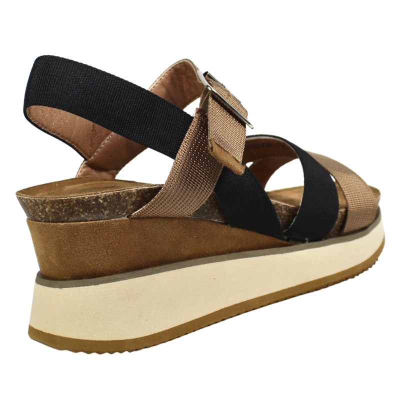SANDALIAS DE MUJER CON HEBILLA Y PLATAFORMA TGH09 NEGRO - 4