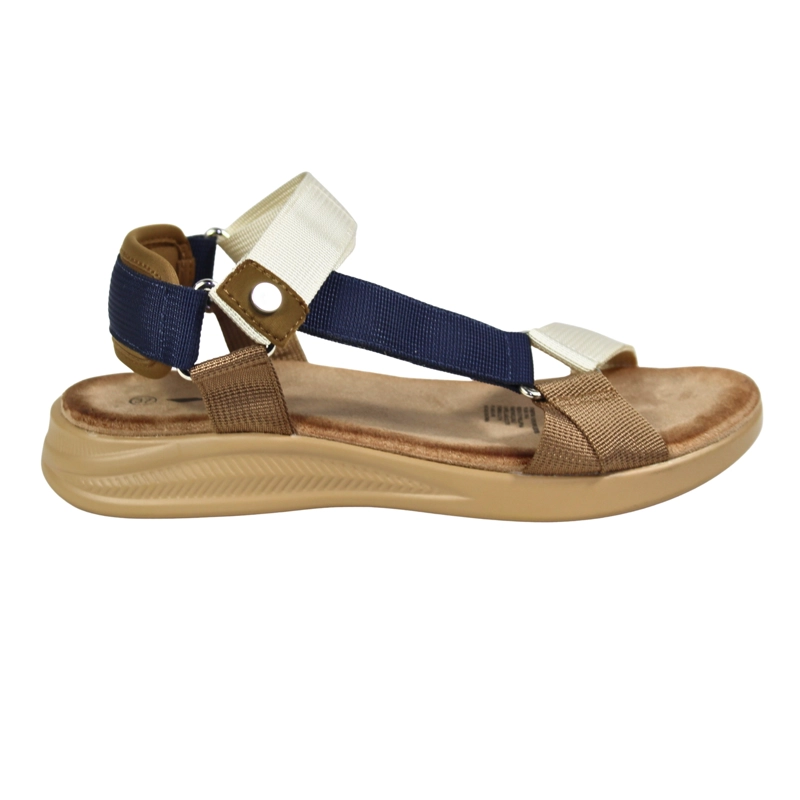 SANDALIAS BAJAS DE MUJER AJUSTABLES TGH03 AZUL - 1