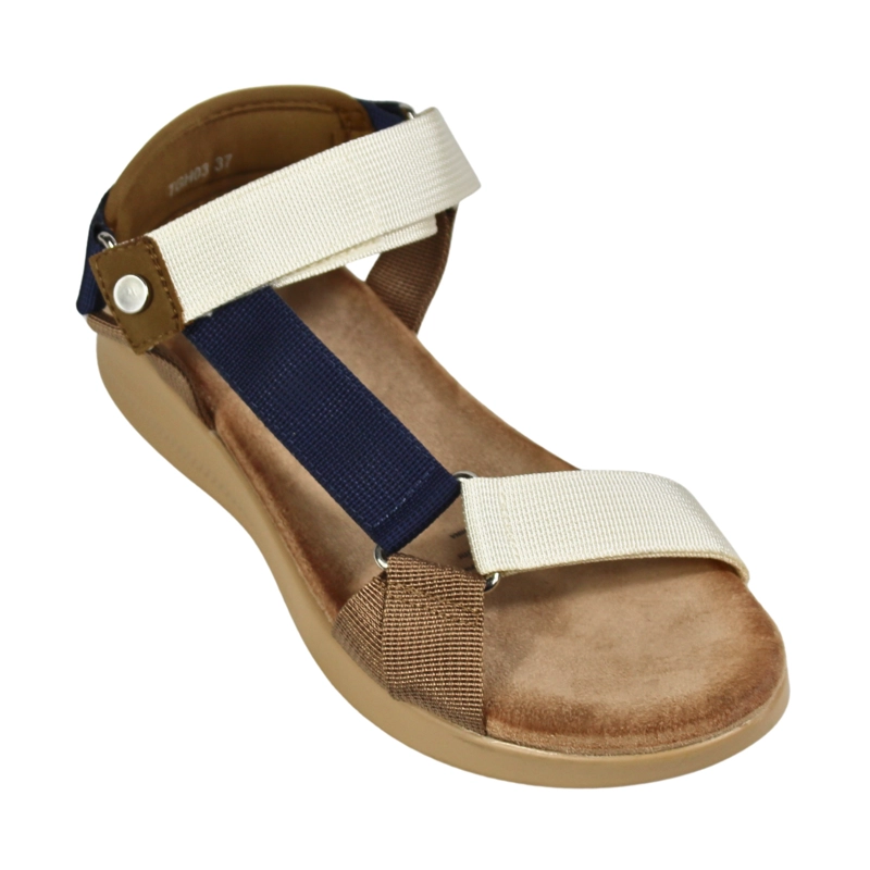 SANDALIAS BAJAS DE MUJER AJUSTABLES TGH03 AZUL - 2