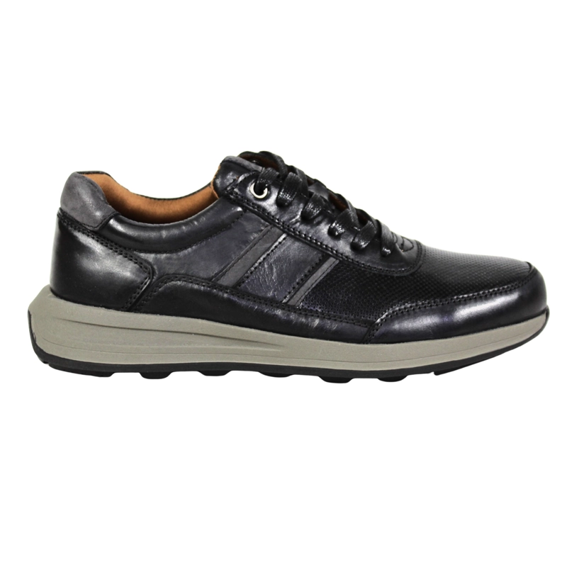 ZAPATO CASUAL HOMBRE CUERO C43-4401 NEGRO - 1