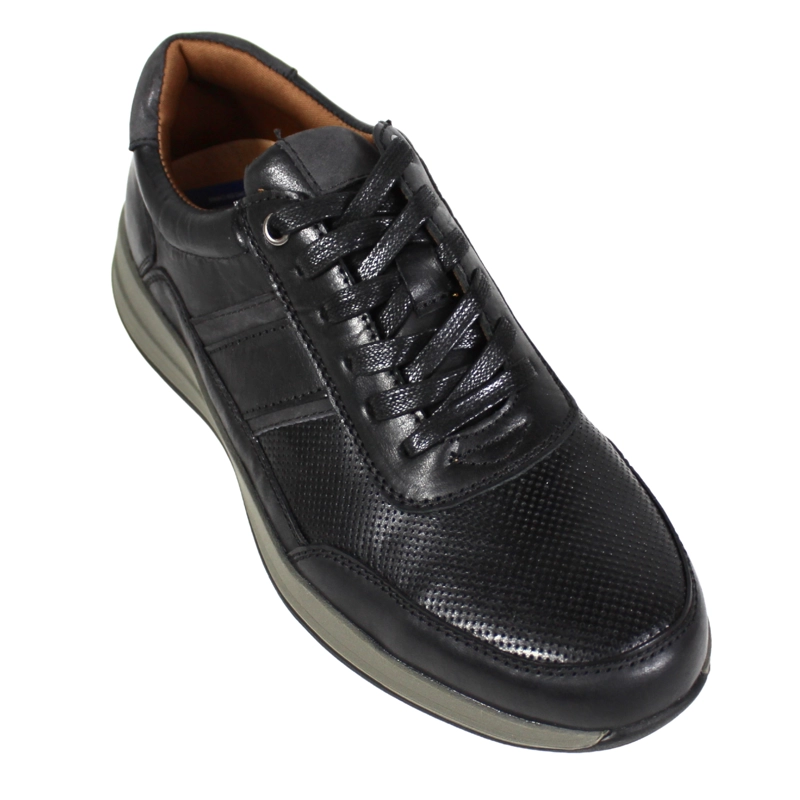 ZAPATO CASUAL HOMBRE CUERO C43-4401 NEGRO - 2