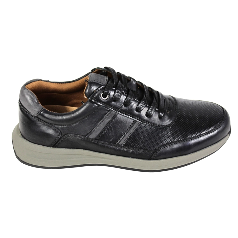ZAPATO CASUAL HOMBRE CUERO C43-4401 NEGRO - 3