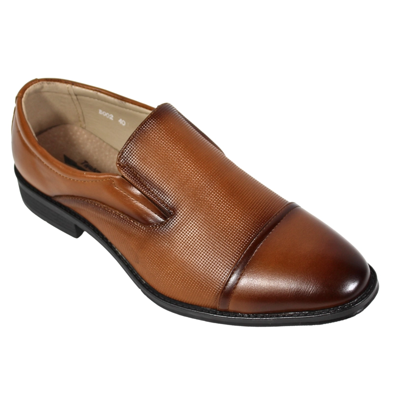 ZAPATO MOCASIN DE VESTIR SLIP-ON B002 CAFE - 2