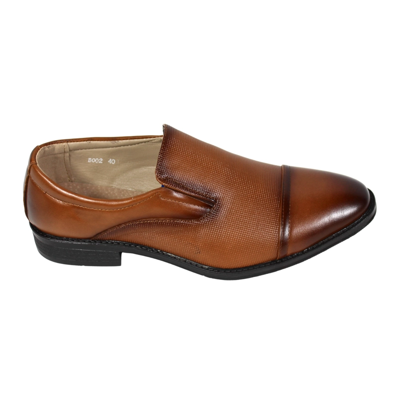 ZAPATO MOCASIN DE VESTIR SLIP-ON B002 CAFE - 3