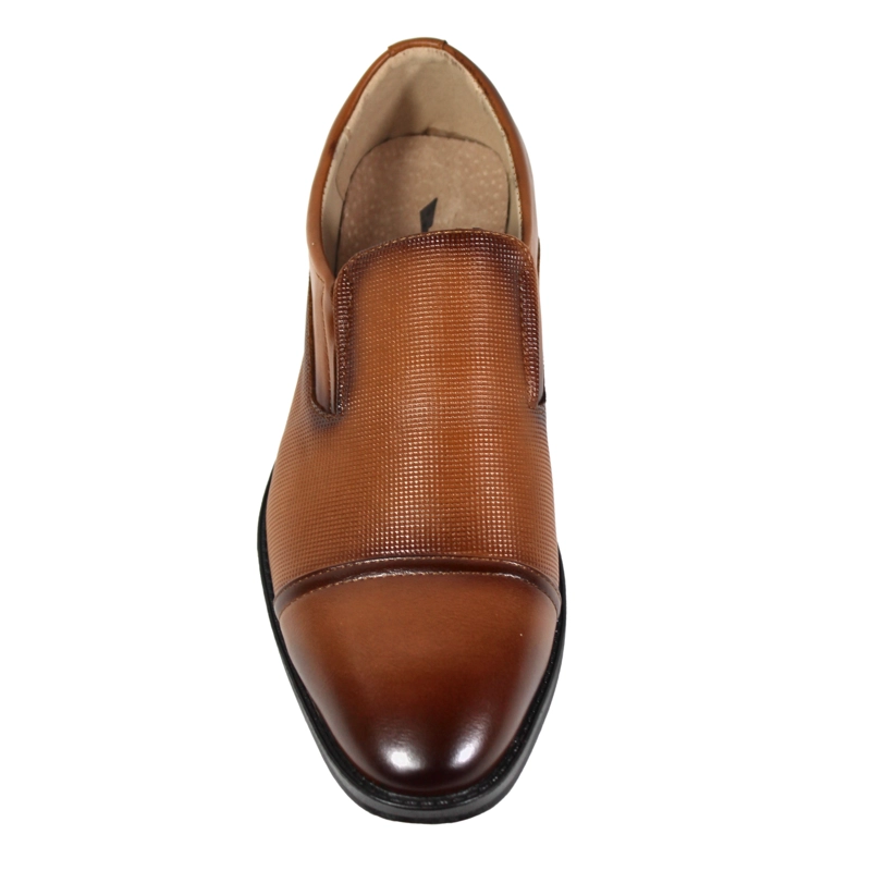ZAPATO MOCASIN DE VESTIR SLIP-ON B002 CAFE - 4