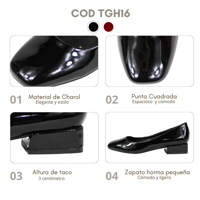 ZAPATO MUJER MARY JANE TGH16 NEGRO - 5