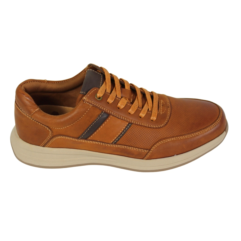 ZAPATO CASUAL HOMBRE CUERO C43-4401 CAFE - 3