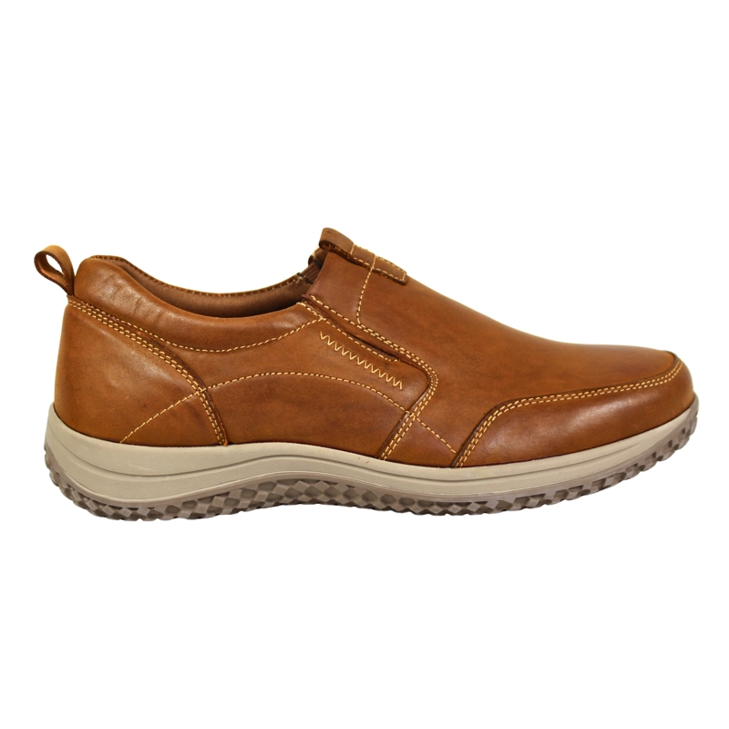 ZAPATO CASUAL HOMBRE CUERO C43-4404 CAFE - 1