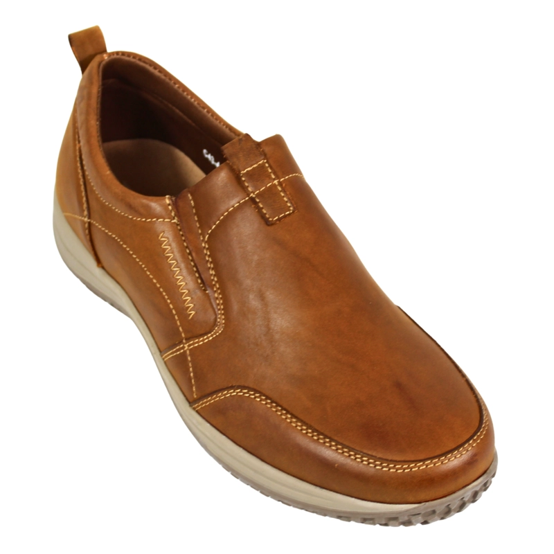 ZAPATO CASUAL HOMBRE CUERO C43-4404 CAFE - 2