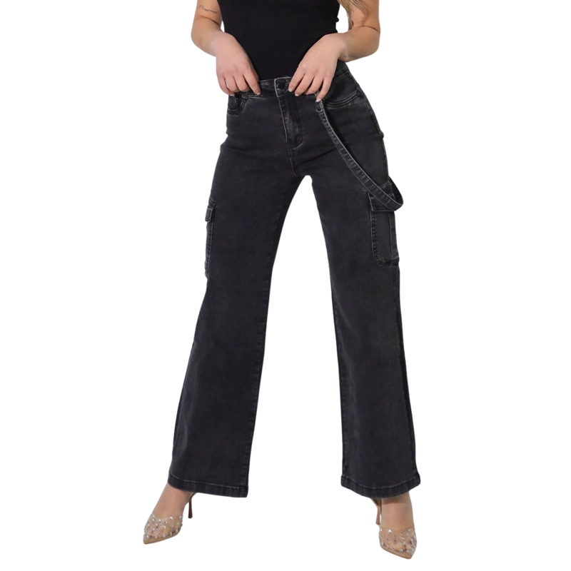 JEANS MUJER CARGO J9052 - 1