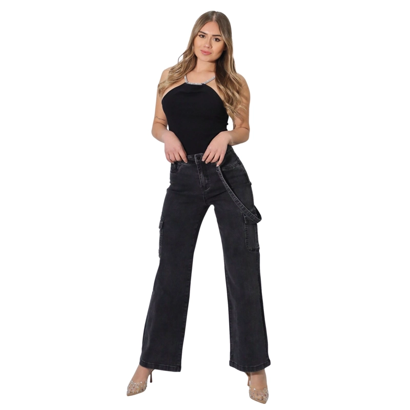 JEANS MUJER CARGO J9052 - 2