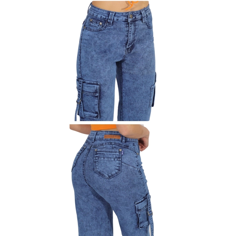 JEANS CARGO MUJER J9056 - 4