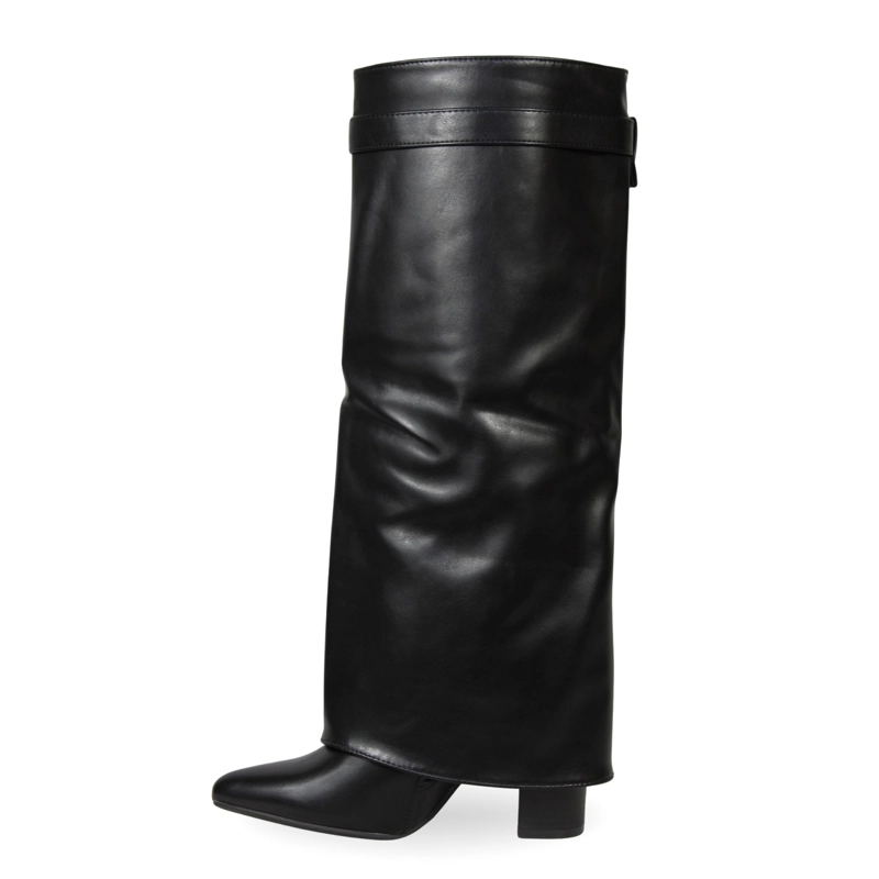 BOTA CAÑA ALTA ESTILO SHARK NEGRA PG5201 NEGRO - 3