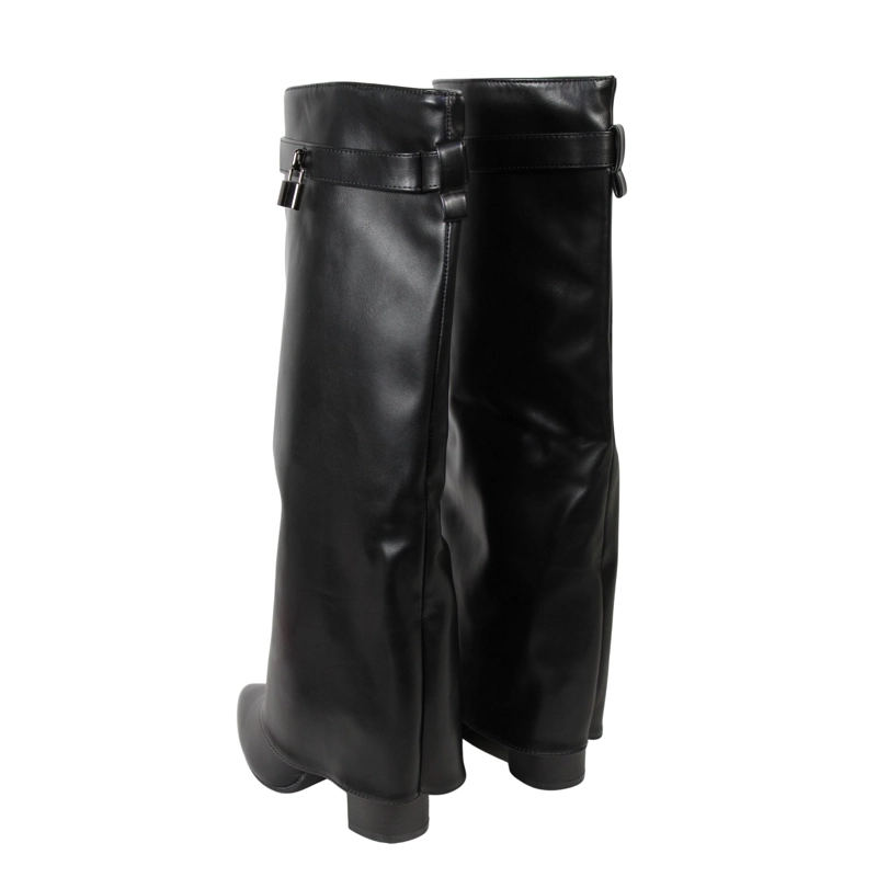 BOTA CAÑA ALTA ESTILO SHARK NEGRA PG5201 NEGRO - 6