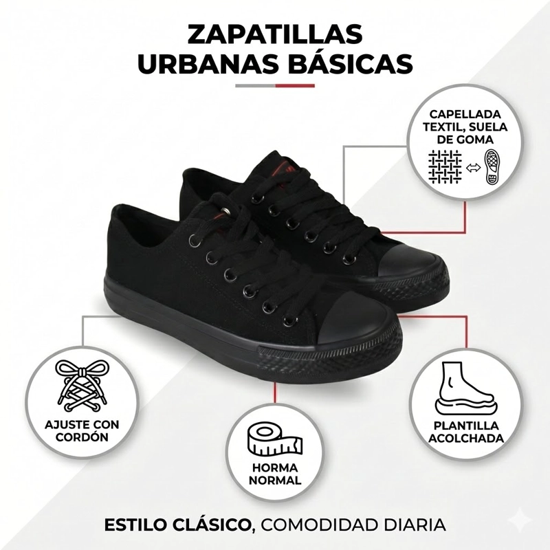 ZAPATILLA ESCOLAR PG101-4 NEGRO - 1
