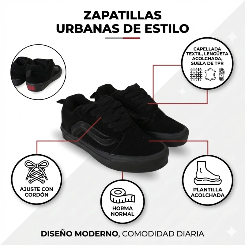 ZAPATILLA ESCOLAR PG169-14 NEGRO - 6