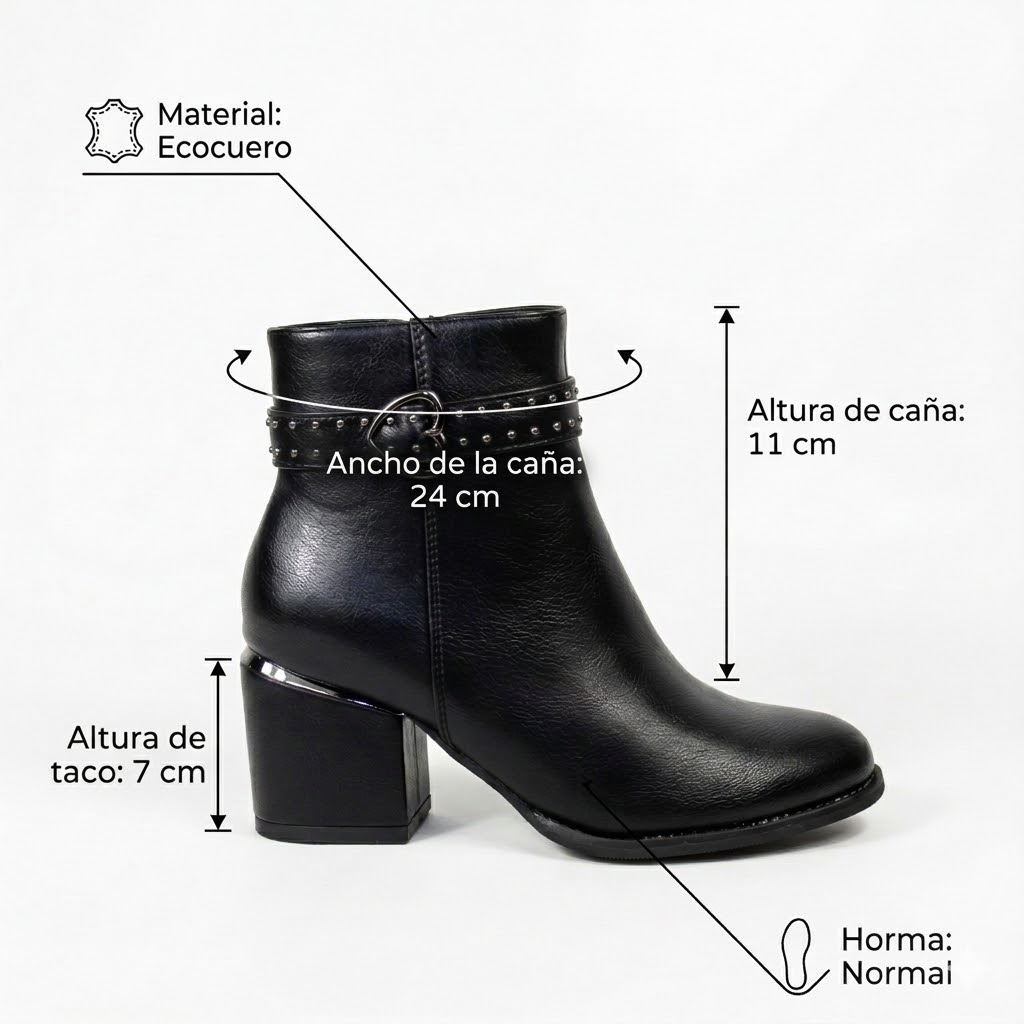 BOTIN URBANO CON HEBILLA PG24311 MUJER - 7