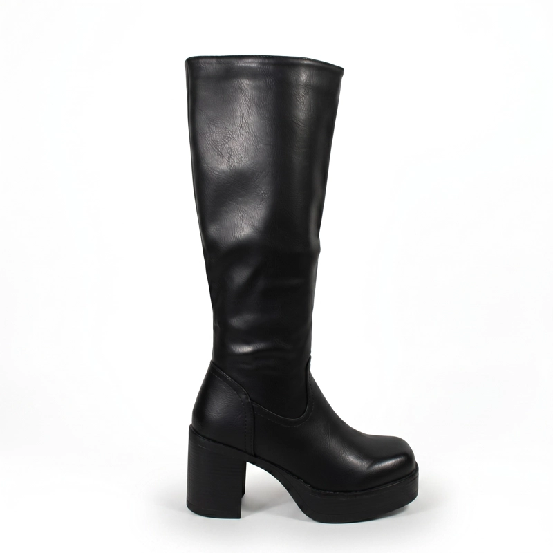 BOTA PLATAFORMA TACO ANCHO ECOCUERO 2512 - 1