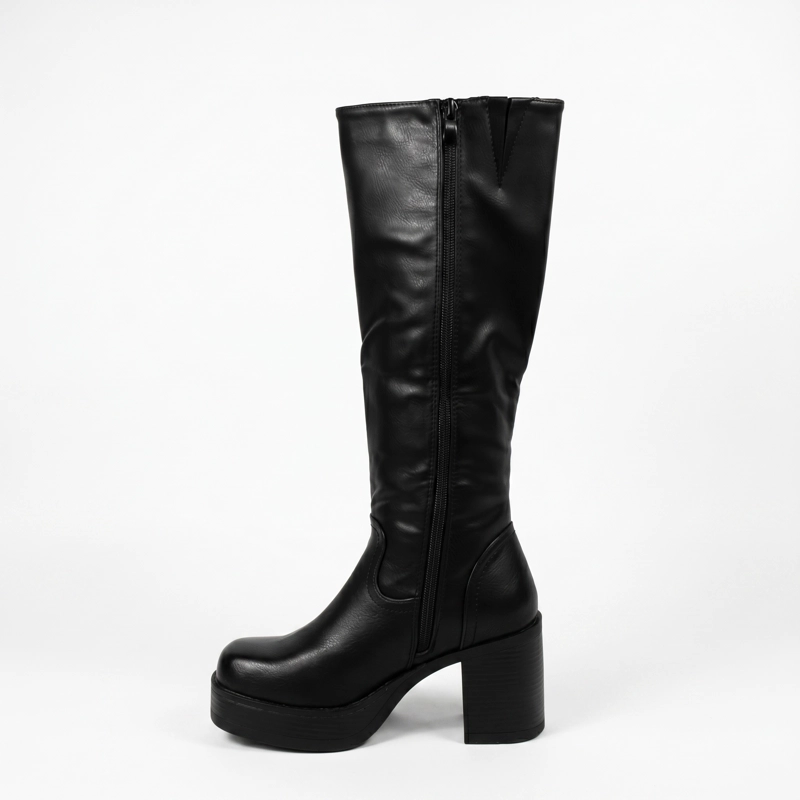 BOTA PLATAFORMA TACO ANCHO ECOCUERO 2512 - 3