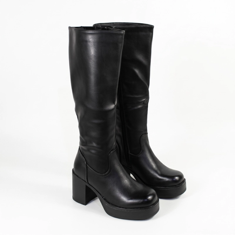 BOTA PLATAFORMA TACO ANCHO ECOCUERO 2512 - 5