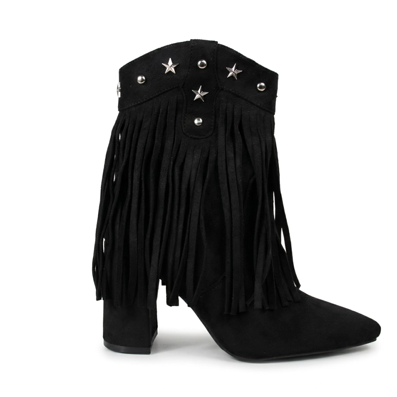 BOTIN VAQUERA CON FLECOS GAMUZA PG5332 - 1