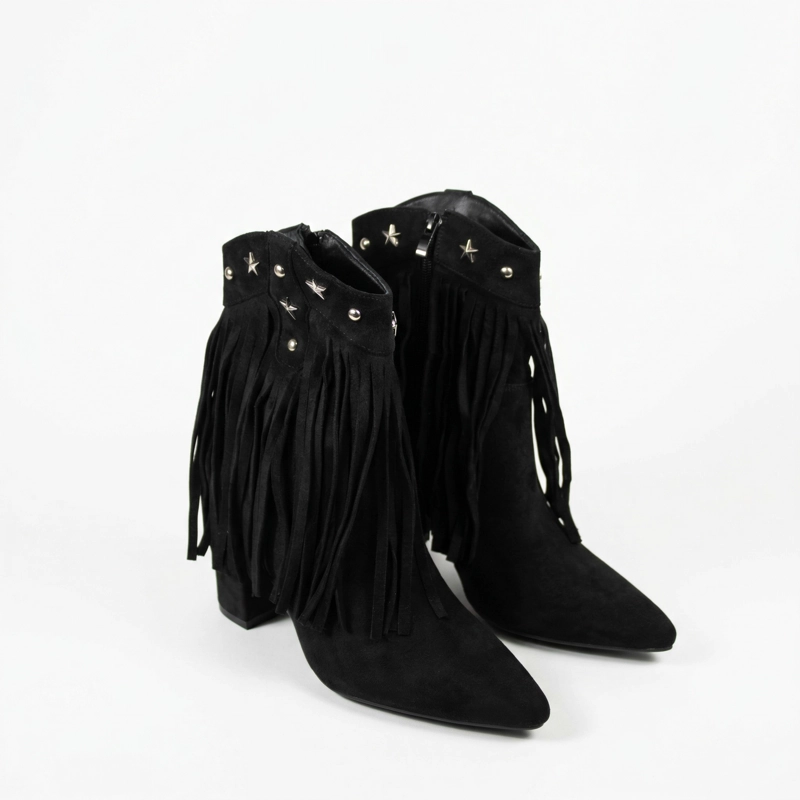 BOTIN VAQUERA CON FLECOS GAMUZA PG5332 - 3