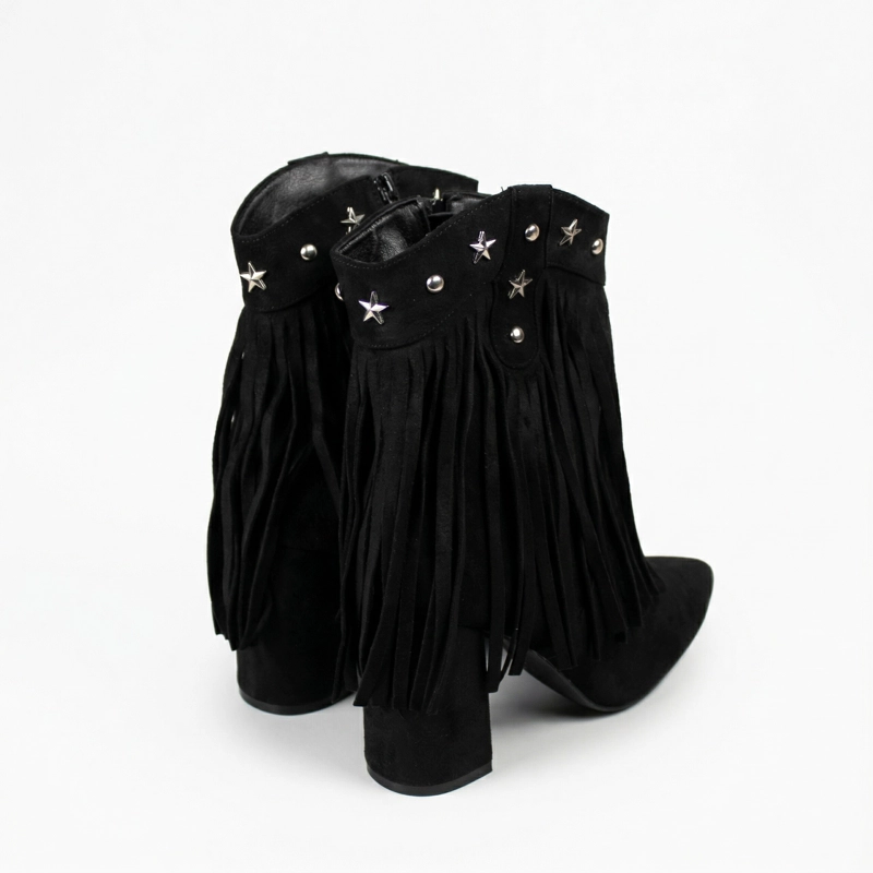 BOTIN VAQUERA CON FLECOS GAMUZA PG5332 - 4