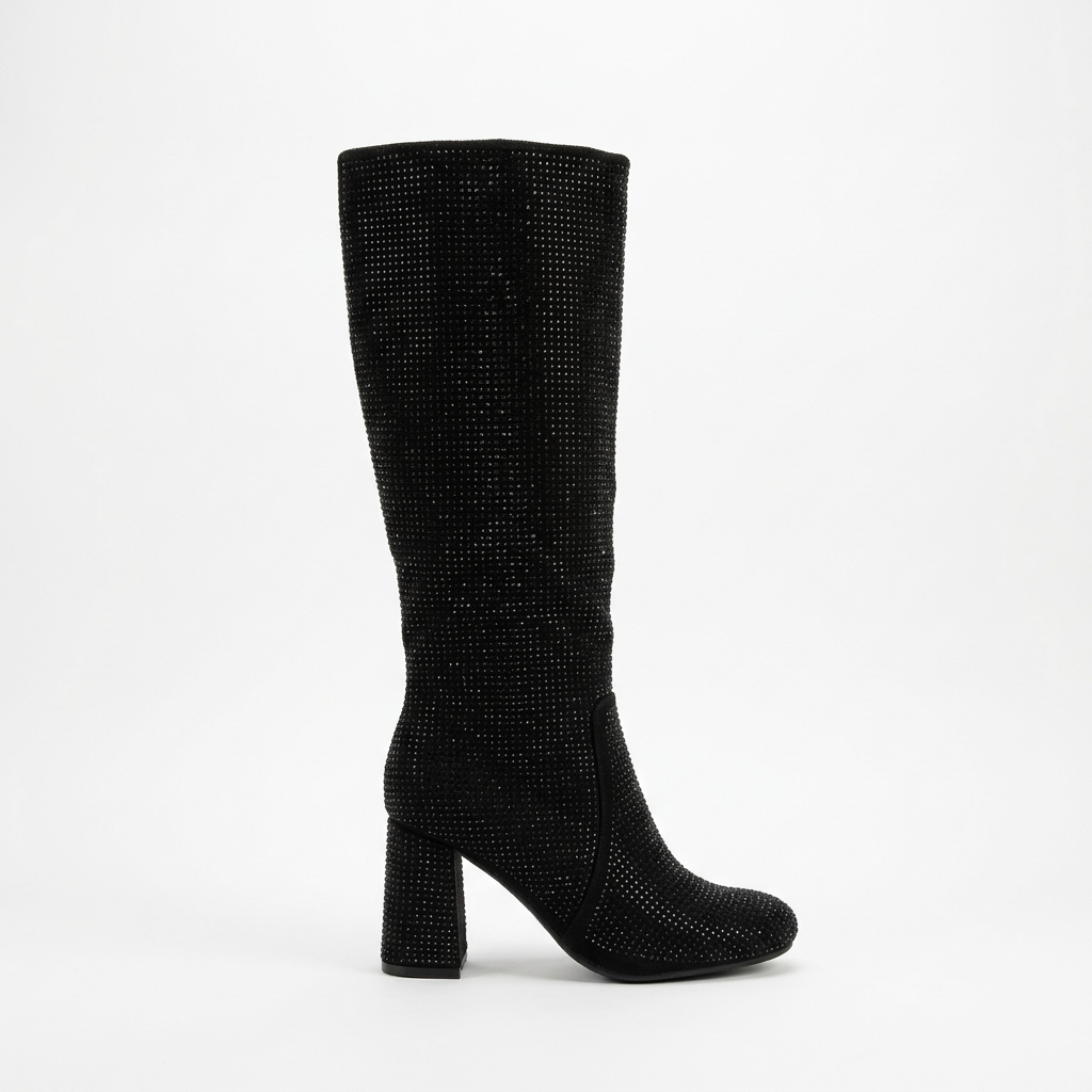 BOTA MUJER BRILLANTE TACO CUADRADO PG5362 - 1